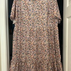 SHEIN Multicolor Floral Midi Dress